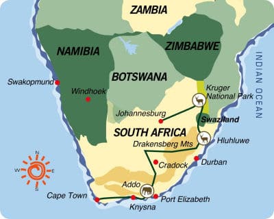África do Sul-Swazilândia: Do Parque Kruger ao Cabo da Boa Esperança