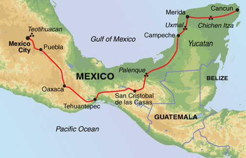 México: Península de Yucatán, na Rota dos Astecas e dos Maias