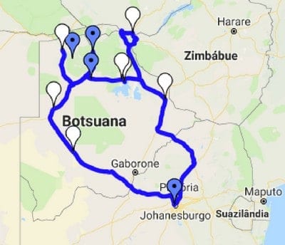 África do Sul-Botswana-Zimbabué: Do Deserto Kalahari ao Delta do Okavango (dormida em lodge)