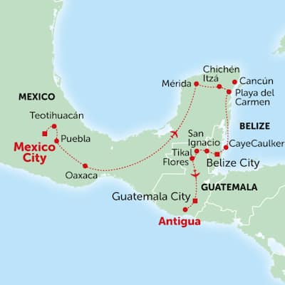 México-Belize-Guatemala: Península de Yucatán e a Rota dos Maias