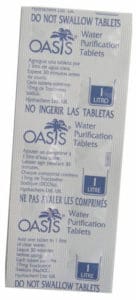 Oasis, comprimidos para desinfecção de água