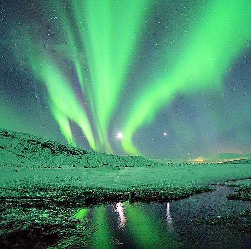 Aurora Boreal em nosso primeiro dia na Islândia - VLE