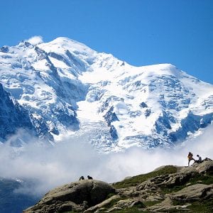 Tour do Mont Blanc - vista dos Alpes com o maciço do Mont Blanc